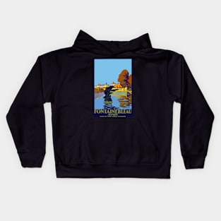 Fontainebleau - Vintage Travel Poster Kids Hoodie